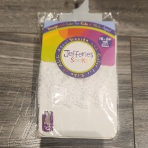 NWT Jefferies Socks White Lace Ruffle Tights SZ 18-24M